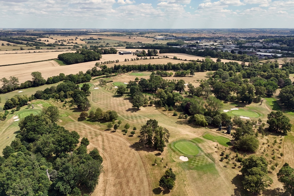 Parched fairways at Wellingborough Golf Club in Northamptonshire (PA)