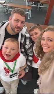 Lauren Lewington pictured with her sons Jacob and Theo and husband Aaron (Lauren Lewington)