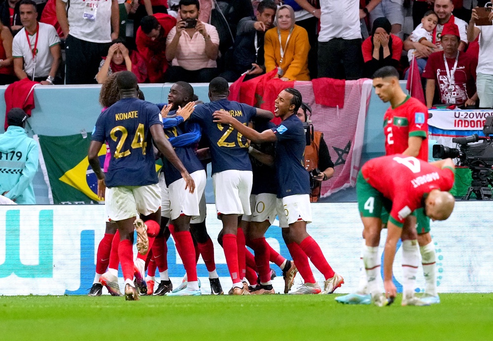 France beat Morocco in the World Cup semi-final four years ago (Martin Rickett/PA) (PA Archive)