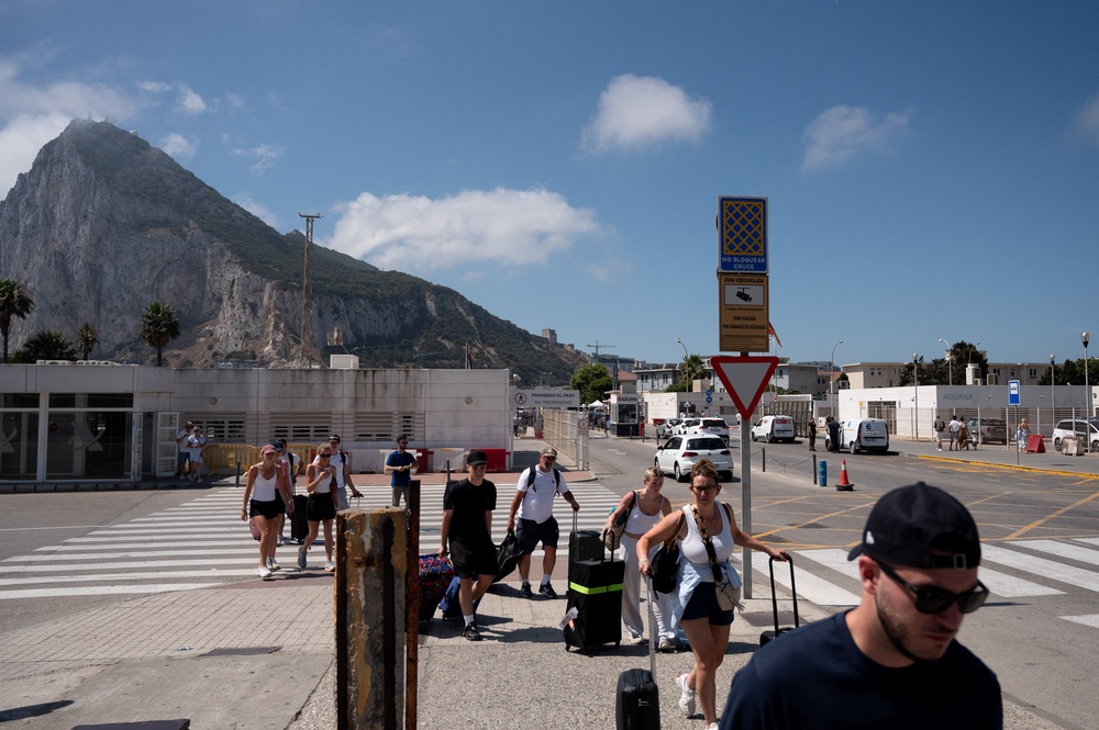 Crossing from Gibraltar into southern Spain (AFP/Getty)