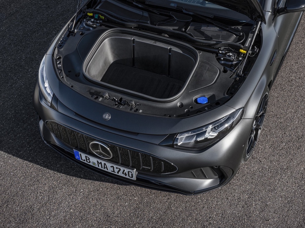 As well as a 390 litres boot in the saloon (450 litres in the Shooting Brake), the CLA 45 gets a 101-litre frunk (Mercedes-AMG)