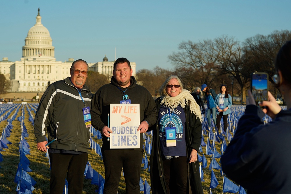 Participants attend an event aimed to raise awareness about colorectal cancer cases in March in Washington, D.C. A new report from the World Health Organization shows rates of cancer are projected to double by 2050 (Getty Images for Fight Colorectal Cancer)