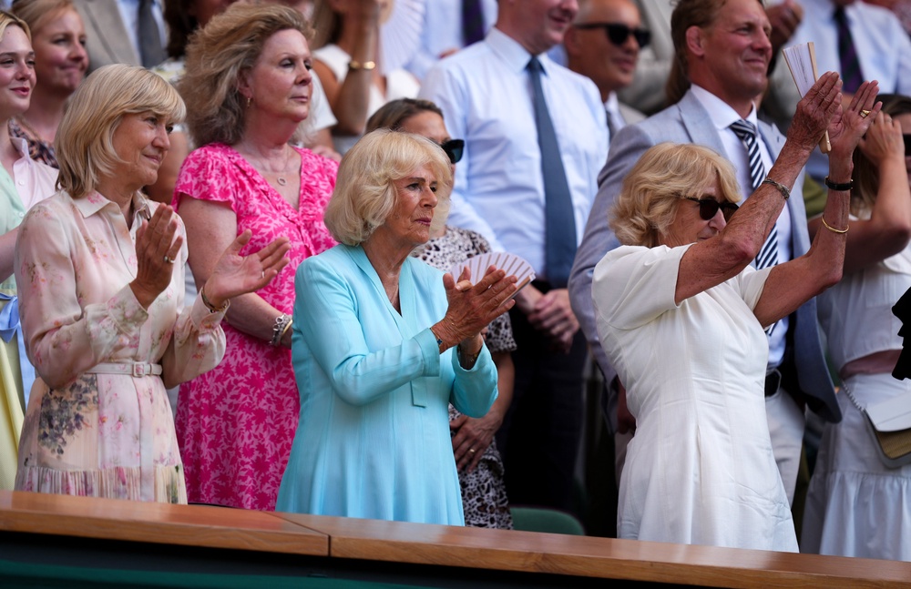 Camilla clapping after watching Arthur Fery’s victory (Mike Egerton/PA) (PA Wire)