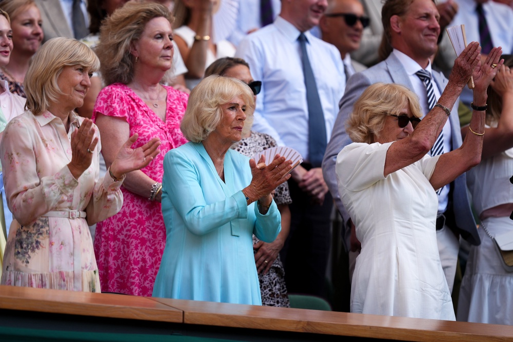 Camilla clapping after watching Arthur Fery’s victory (PA Wire)