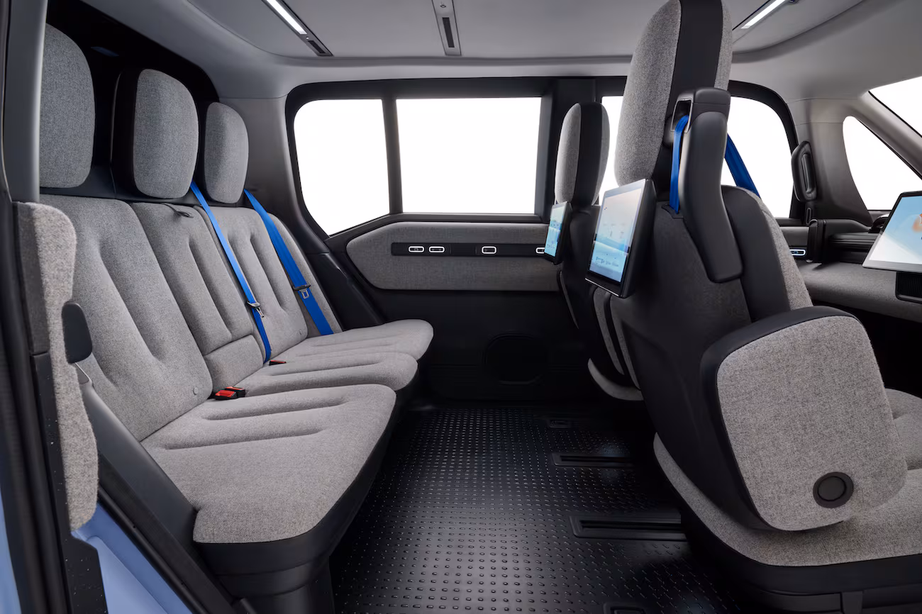 The Waymo Ojai robotaxi can carry four passengers, as the front driver's seat currently remains unusable for passengers (Waymo)