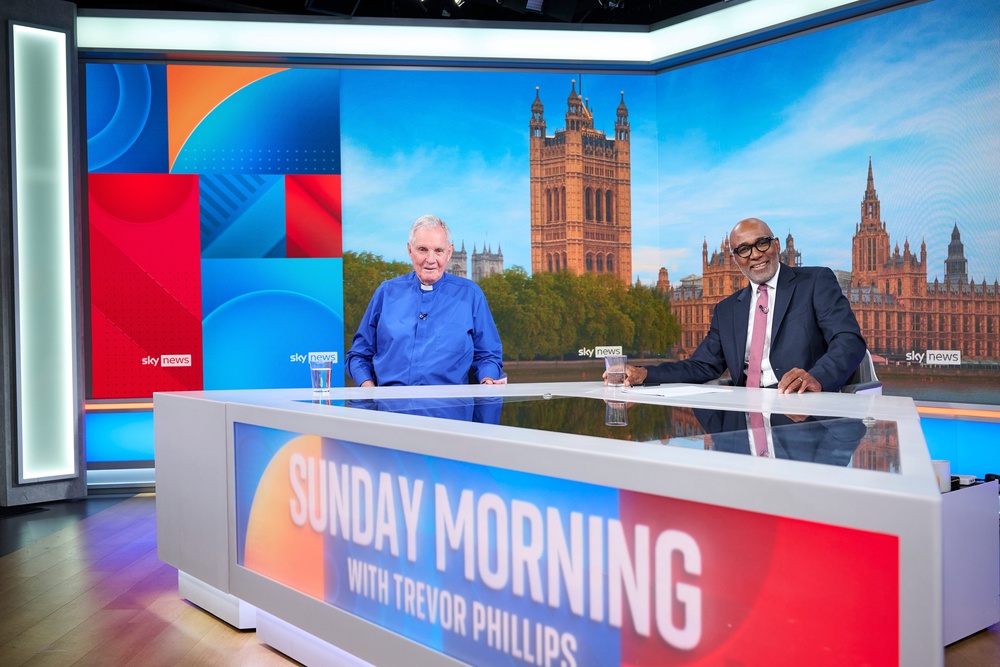 Senior Foreign Correspondent Holly Williams was supposed to conduct an interview with Farage, but Weiss chose her colleague Trevor Phillips instead (Sunday Morning with Trevor Phillips on Sky News via Getty Images)