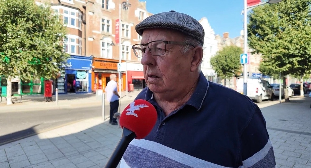 Reform supporter Len Brown in Clacton (The Independent)