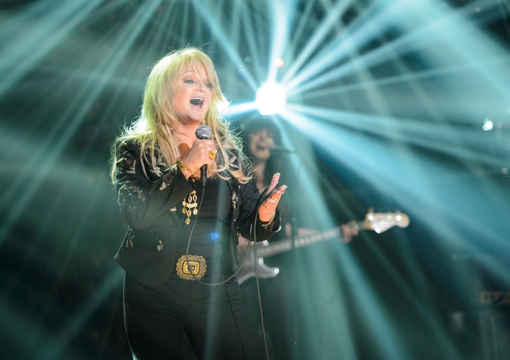 Bonnie Tyler performing during the filming of the Graham Norton Show. (Dominic Lipinski/PA) (PA Archive)