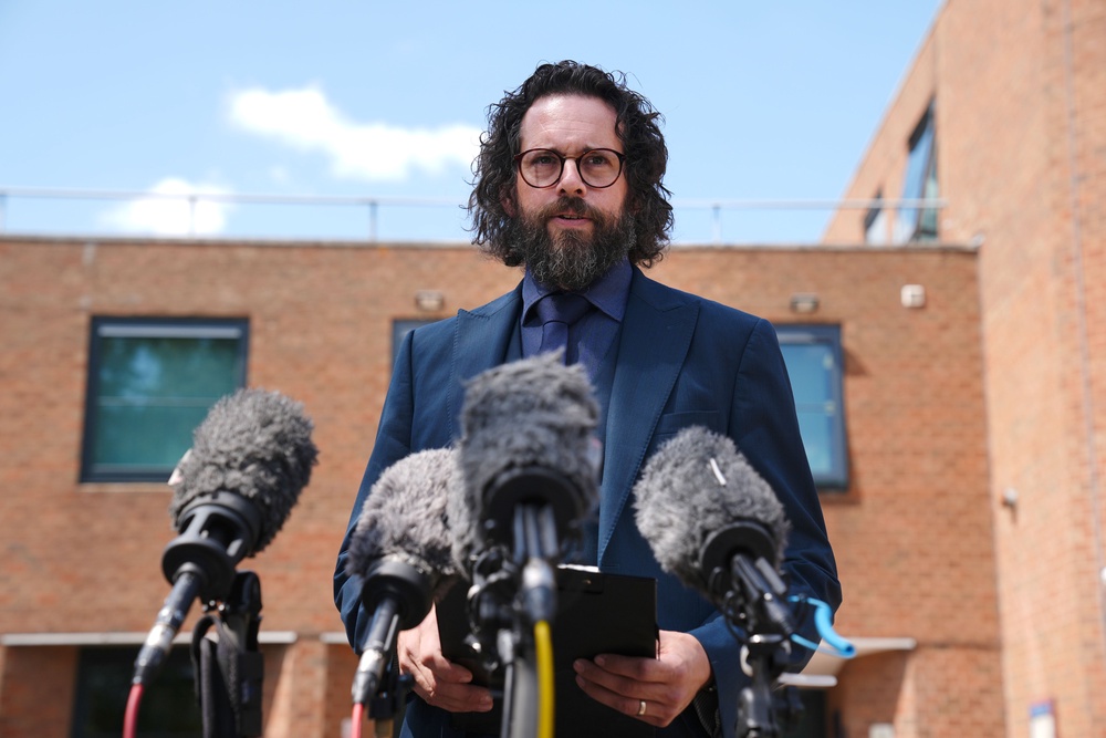 Detective Inspector Lee Martin speaking to the media (Jacob King/PA) (PA Wire)