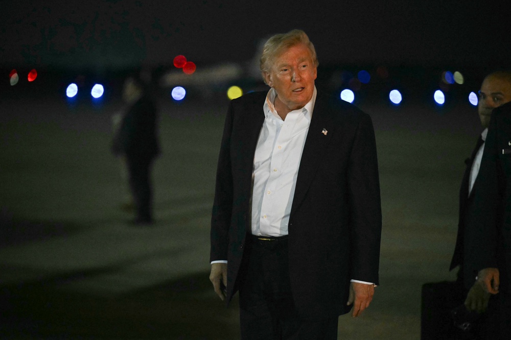 Donald Trump claims Iran is pushing for a deal in the wake of the latest strikes (AFP/Getty)