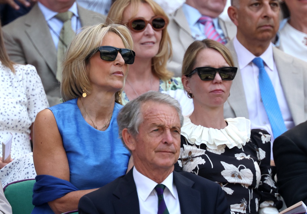 Emily Maitlis and actor Anna Maxwell Martin at Wimbledon 2026 (Getty)
