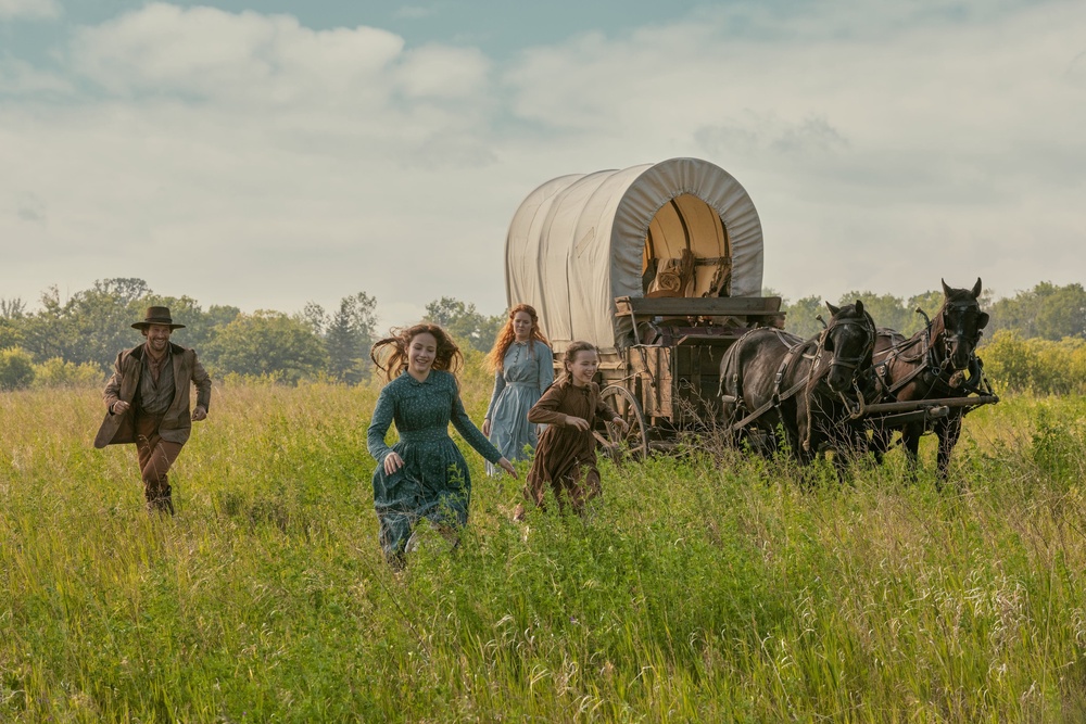 The show follows Charles and Caroline Ingalls and their daughters, Mary and Laura, based on Laura Ingalls Wilder's semi-autobiographical books (Netflix via AP)