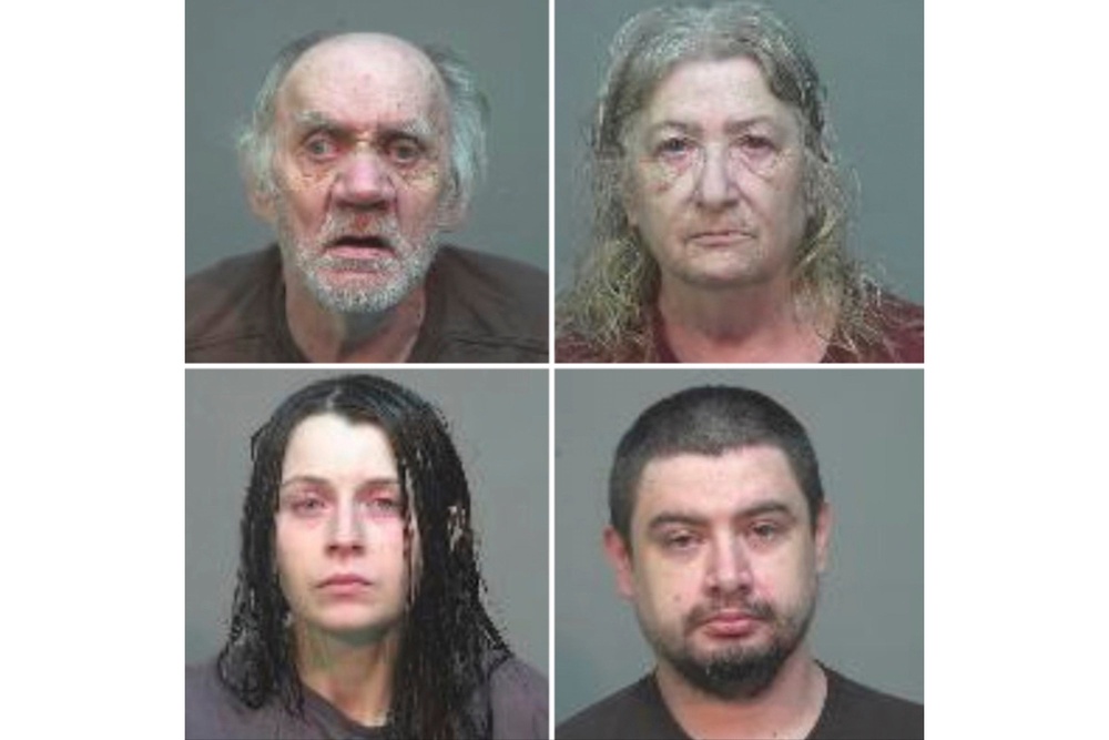 Authorities arrested Gary Siders Sr (top left), Christina Siders (top right), Elizabeth Siders (bottom left) and Gary Siders Jr (bottom right) on June 30. All four defendants recently waived their right to a preliminary hearing, sending the case to a grand jury (AP)