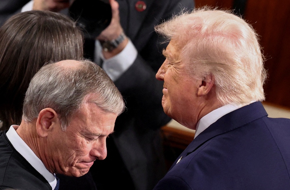Chief Justice John Roberts wrote the majority’s opinion upholding birthright citizenship, stating that the framers of the 14th Amendment extended the promise of the ‘right to have rights’ to ‘every free-born person in this land’ (Reuters)