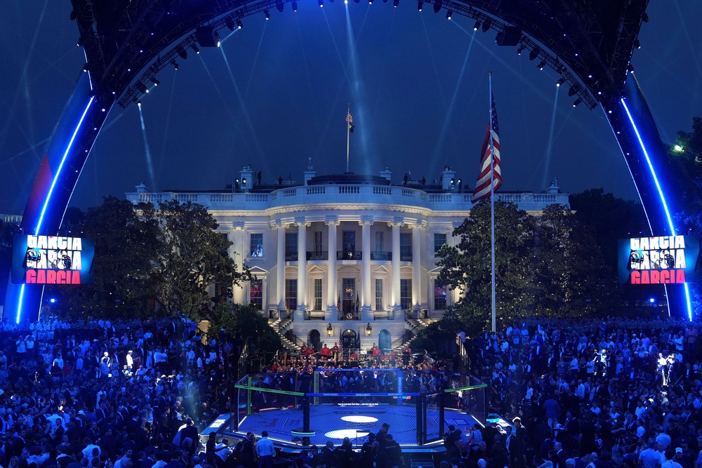 The June event, held to mark the 250th anniversary of American independence, featured a specially built 4,300-seat arena at the White House (Copyright 2026 The Associated Press. All rights reserved)
