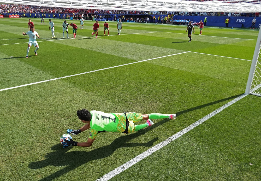 Yassine Bounou saved Kylian Mbappe’s poor penalty (Getty)