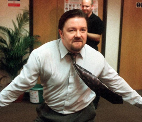 David Brent (Ricky Gervais) dances in classic ‘Office’ scene (BBC)