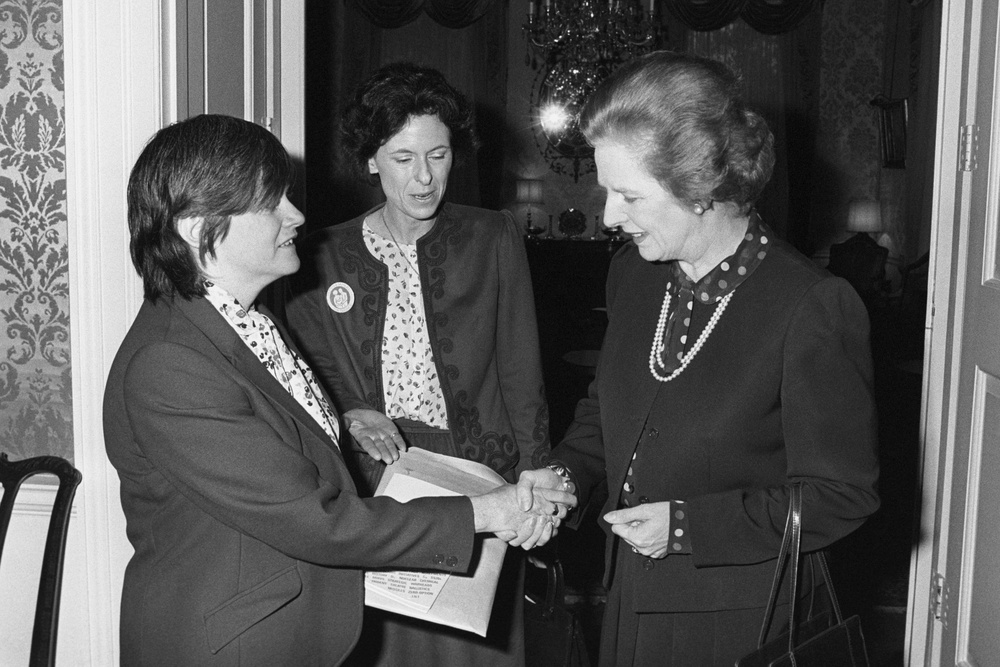 Prime Minister Margaret Thatcher greets Ann Widdecombe in 1984 (PA) (PA Archive)