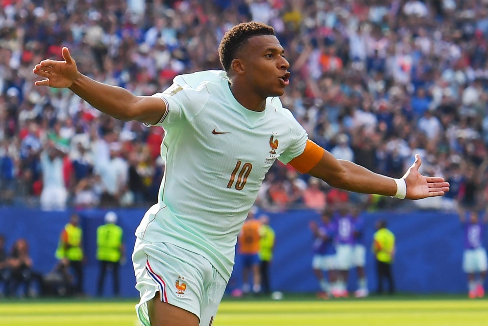 Kylian Mbappe recovered from missing a penalty to put France ahead (Steven Senne/PA) (AP)
