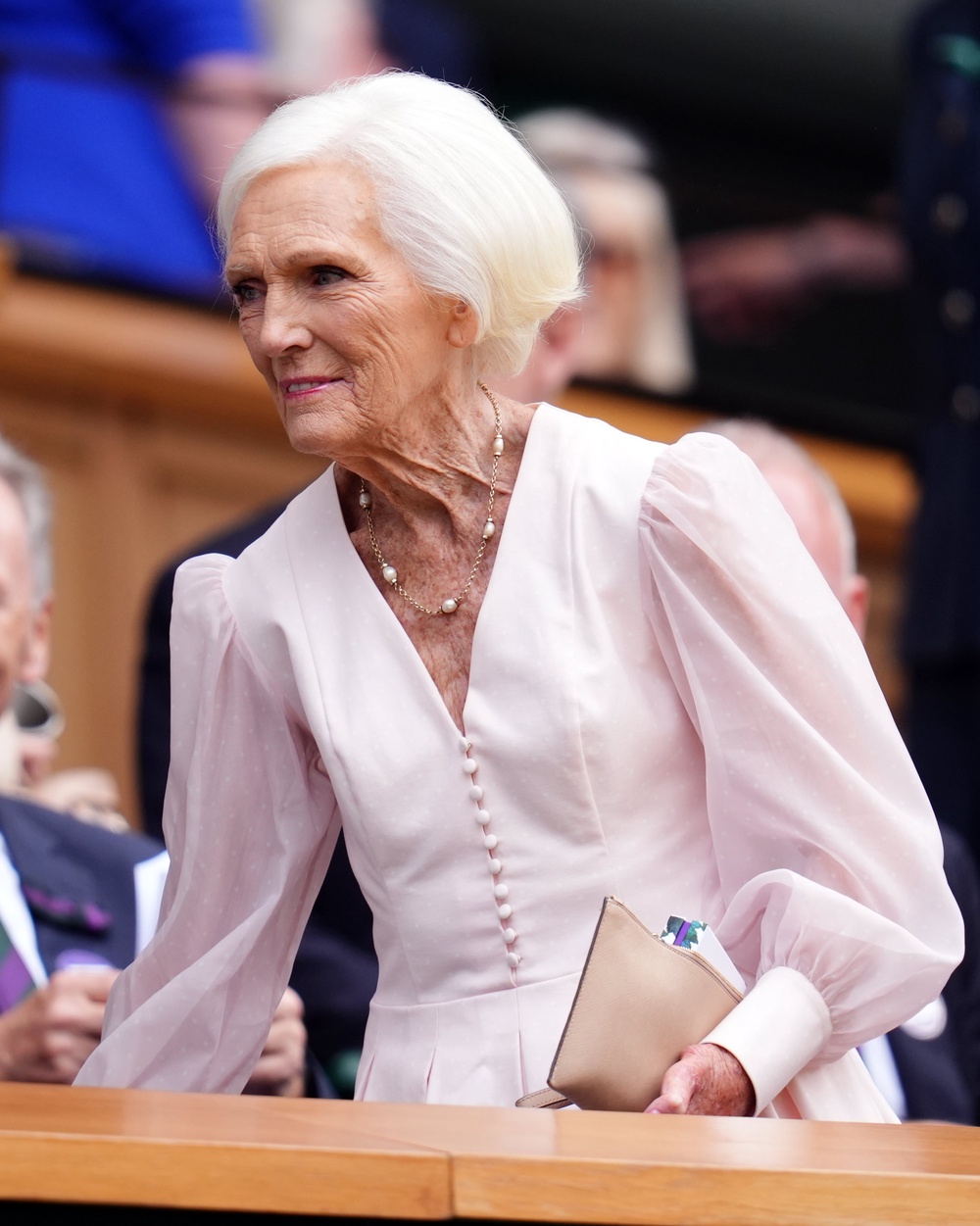 Dame Mary Berry wore a delicate pink ensemble (PA)