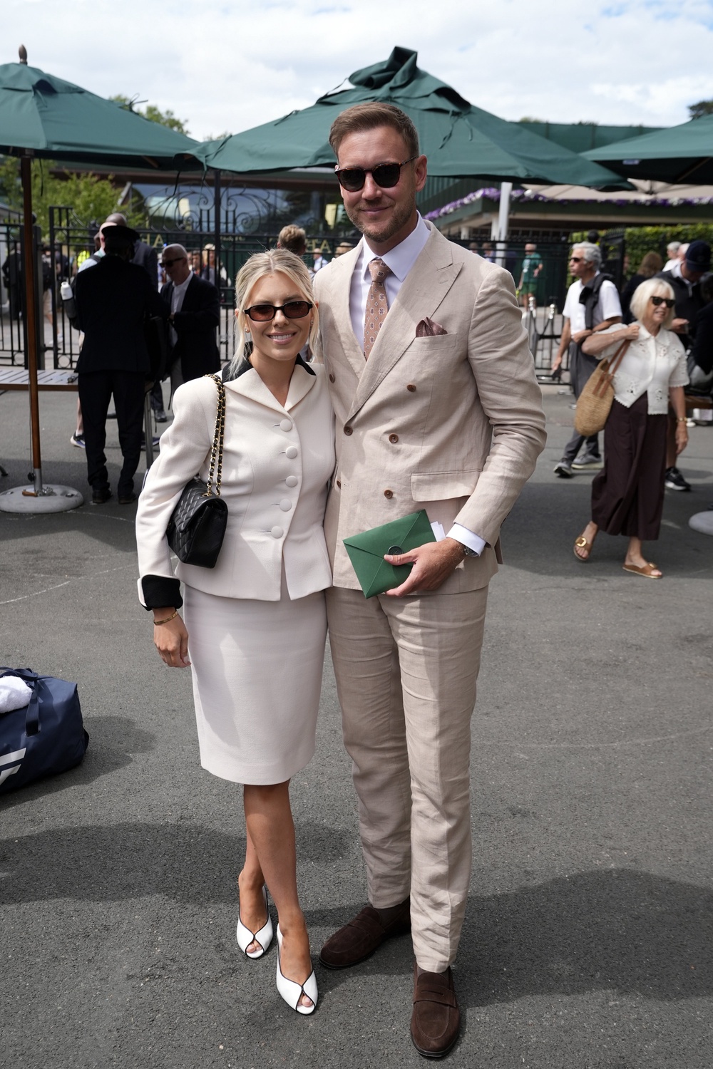 Mollie King with Stuart Broad