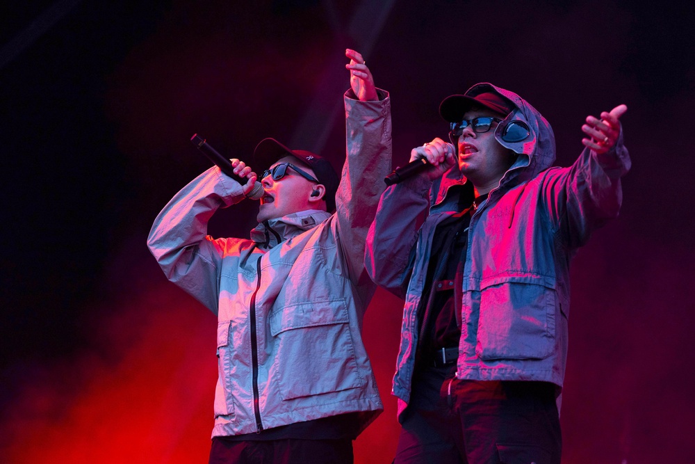 A poster advertising the Irish rap trio Kneecap was banned (PA)
