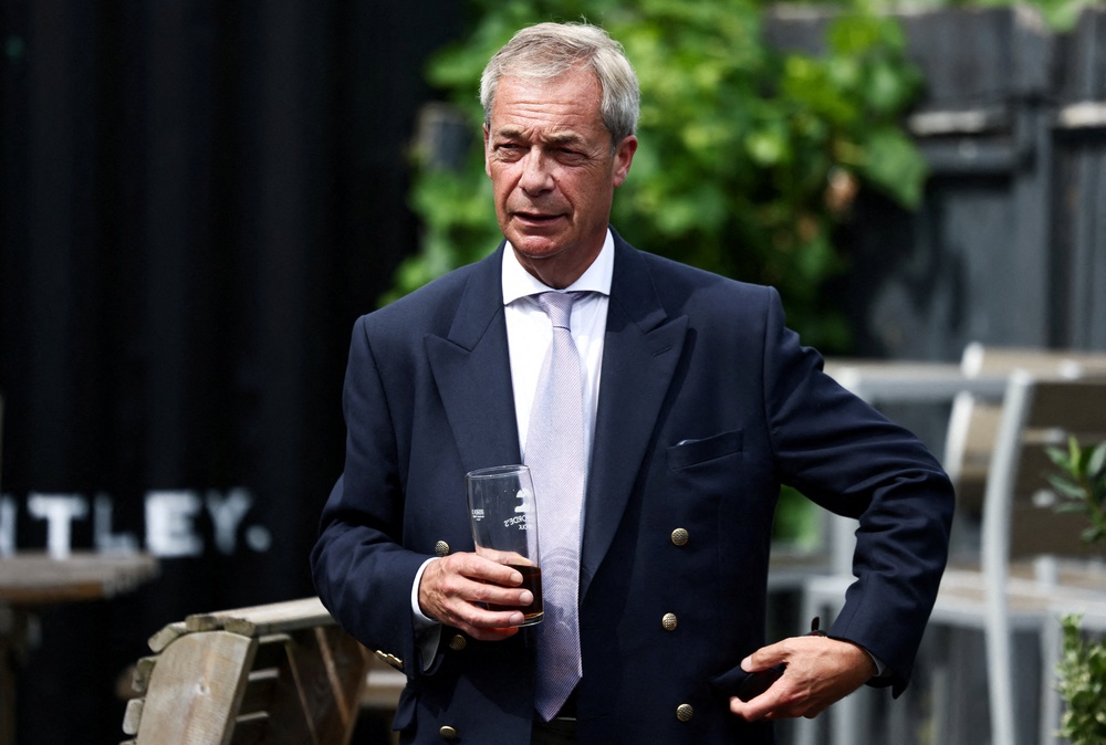 Nigel Farage’s decision to force a contest followed continued questions about a £5m donation he received from crypto billionaire Christopher Harborne and gifts from a convicted criminal, George Cottrell. (Reuters)