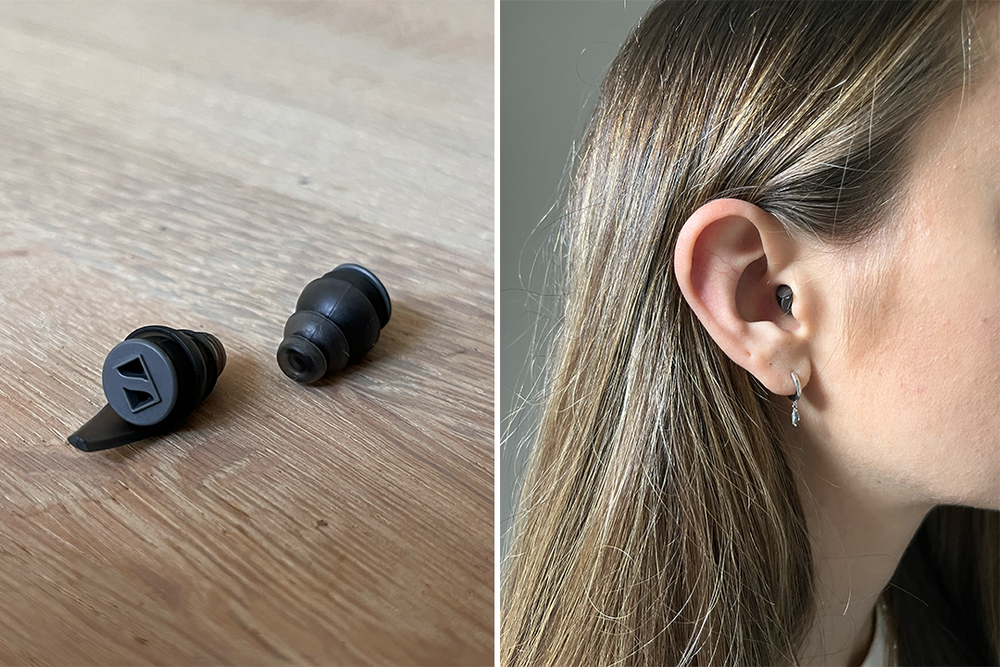 The Sennheiser soundprotex plus come with four filters (Lois Borny/The Independent)