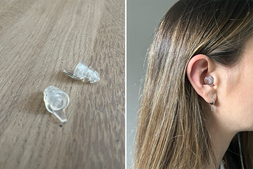 Eargasm earplugs are discreet in the ear (Lois Borny/The Independent)