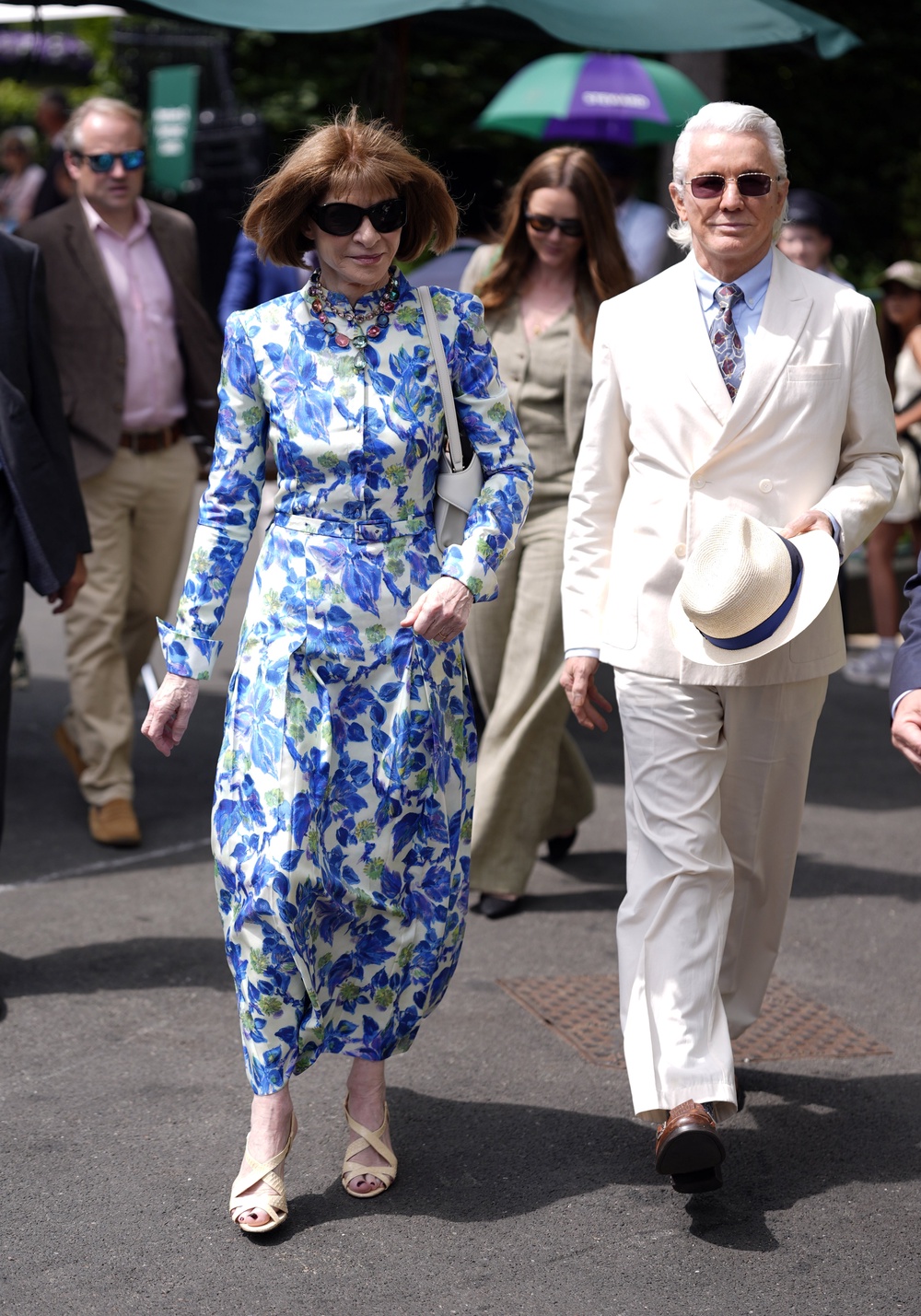 Former Vogue editor-in-chief Dame Anna Wintour and Australian film director Baz Luhrmann on day 12 of the 2026 Wimbledon Championships (Andrew Matthews/PA) (PA Wire)