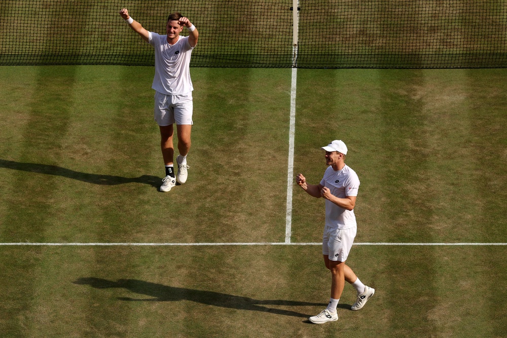 Patten and Heliovaara are into the Wimbledon doubles final (Getty)