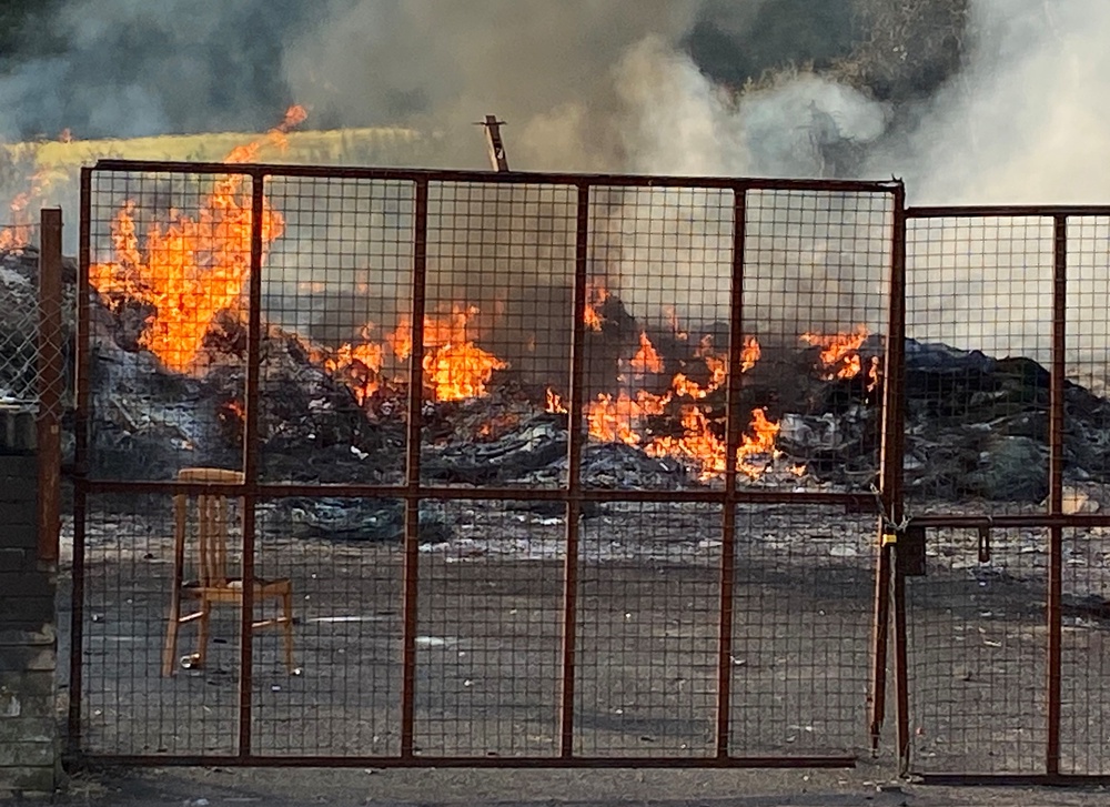 The bonfire was due to be lit on Friday night (Jonathan McCambridge/PA) (PA Wire)