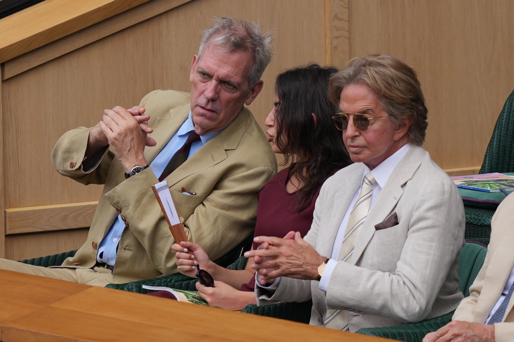 Hugh Laurie at Wimbledon (AP)
