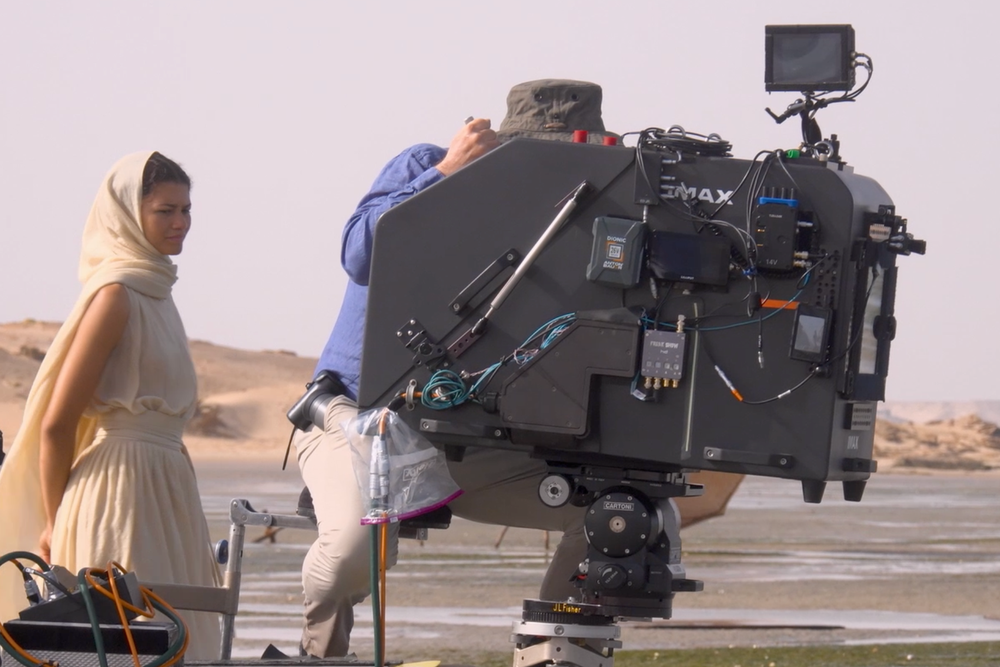 'The Odyssey' cast member Zendaya watches on as the historic IMAX camera catches the action (Universal Pictures)