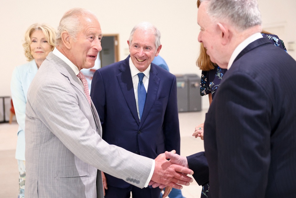The King at the Stephen A Schwarzman Centre for Humanities (Toby Shepheard/PA) (PA Wire)