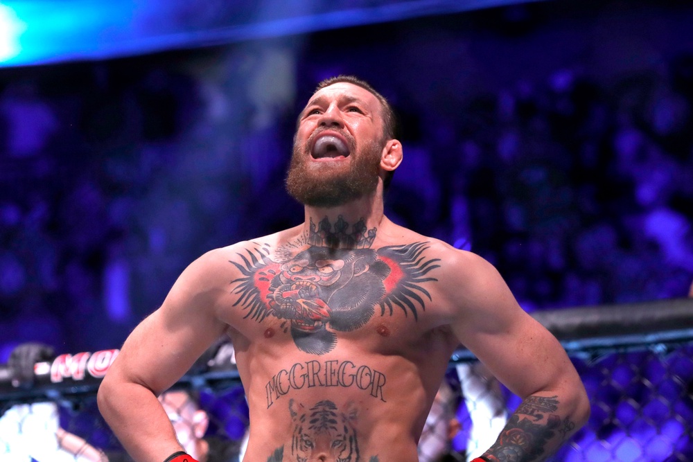McGregor’s welterweight frame in his win over Donald Cerrone (Getty)