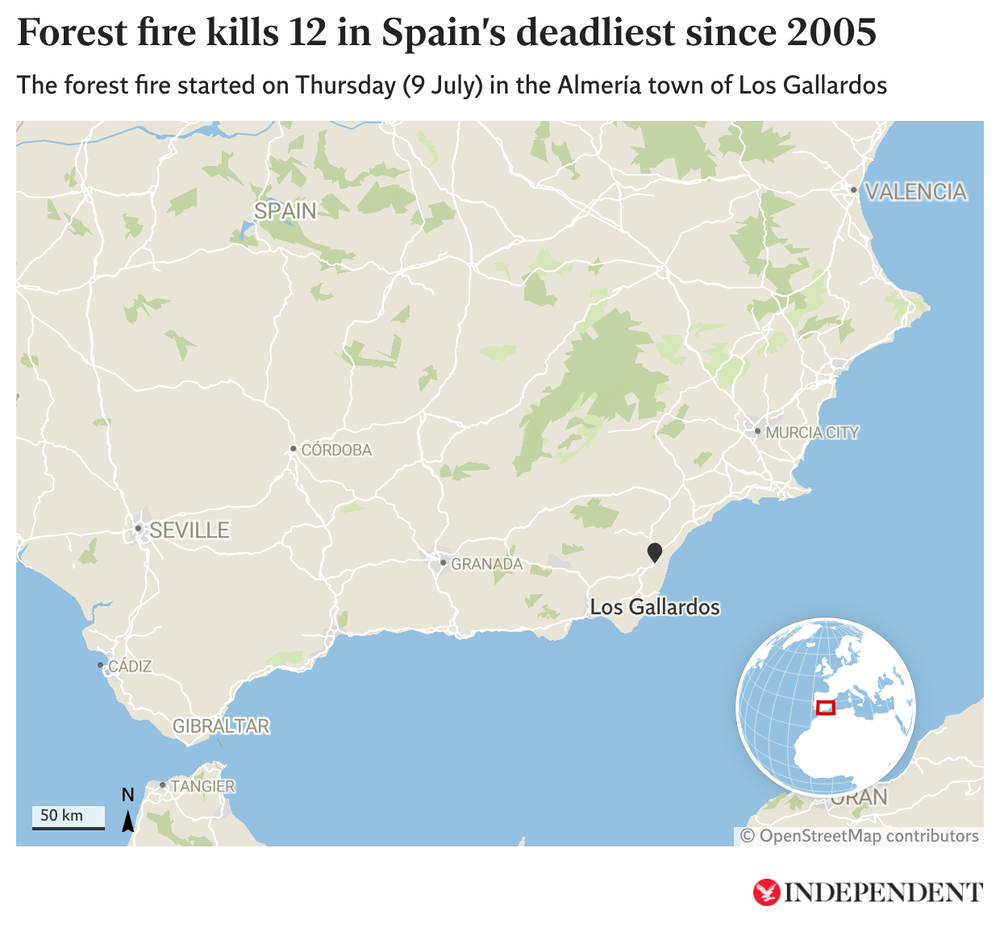 Image from: British woman, 93, becomes 13th person to die in devastating Spanish wildfire