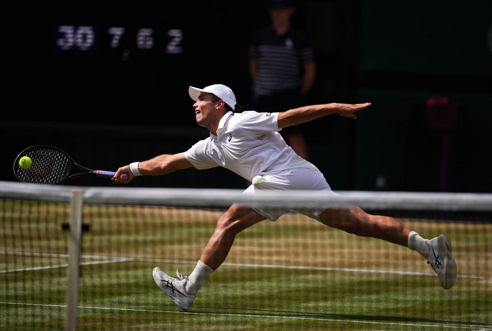 Fery was pushed around the court as Zverev went on the attack (PA)
