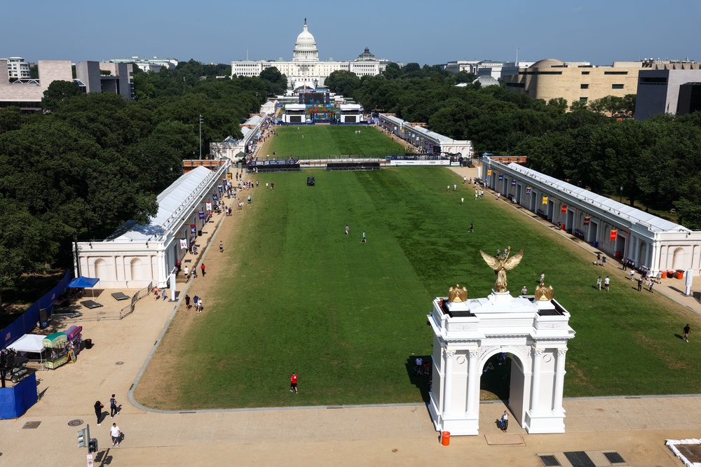 The Great American State Fair, pictured here on July 2, was sparsely attended (Getty Images)