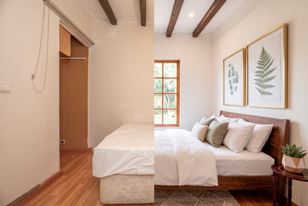 Moving magic: AI tools can transform a drab room – but how much can a room be edited until it’s not the real thing? (Getty/iStock/Gemini)
