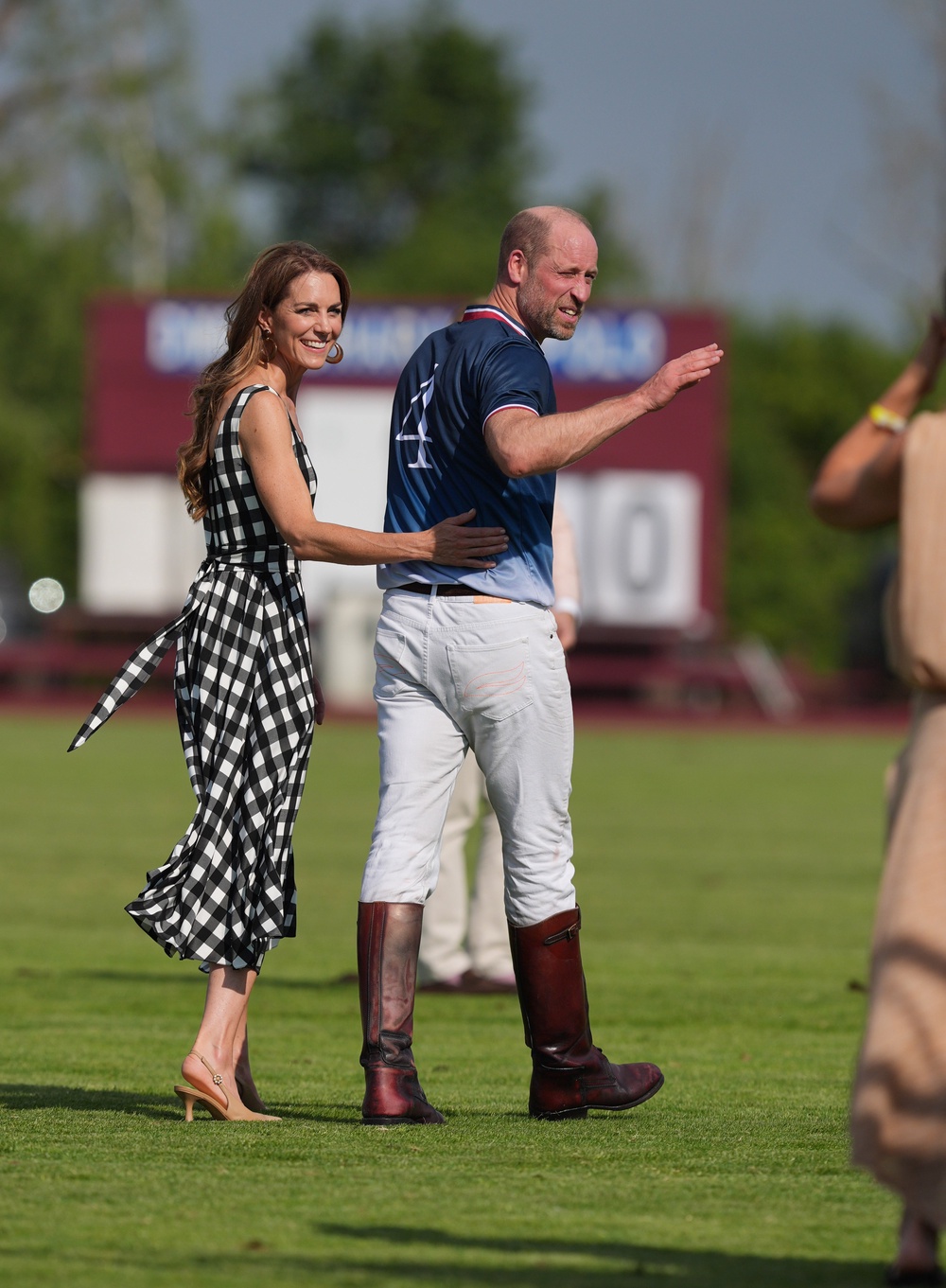 Kate debriefed with her husband partway through one of the games (Yui Mok/PA) (PA Wire)