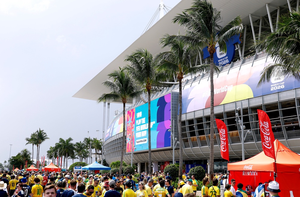 It is going to be extremely hot in Miami, where Brazil beat Scotland earlier in the tournament (Getty)