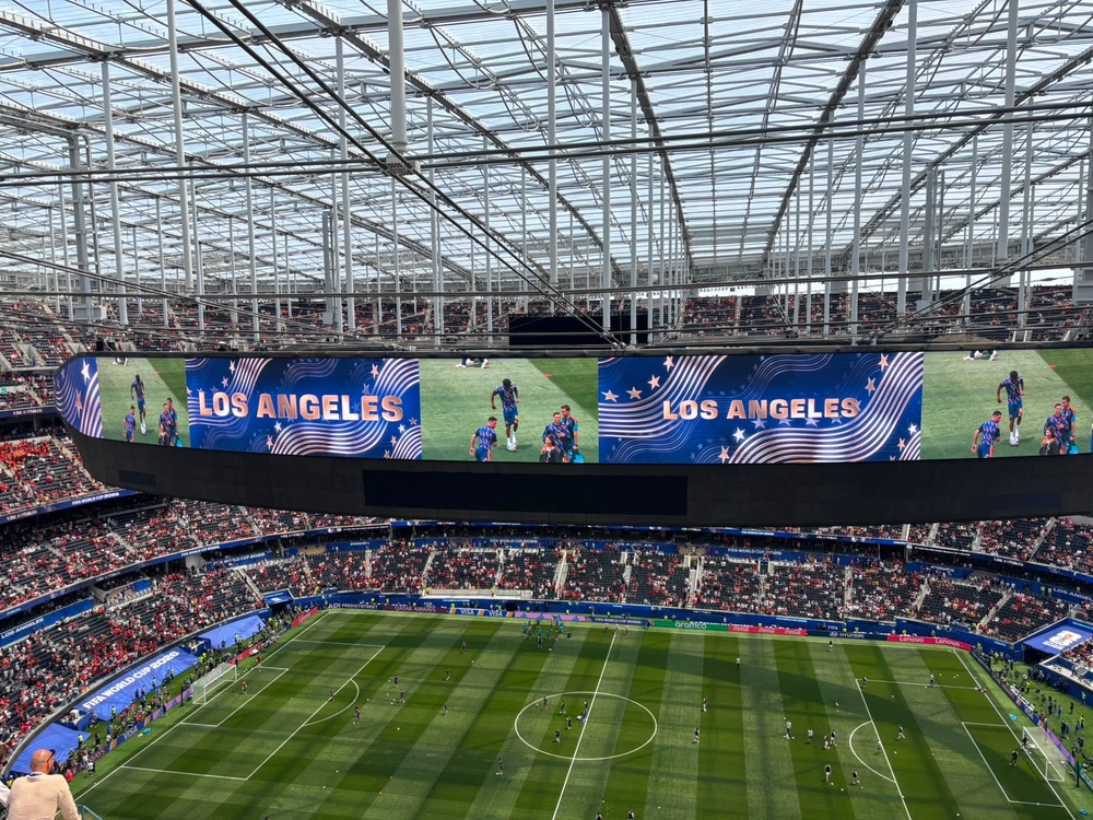 Spain vs Belgium in Los Angeles (Kieran Jackson/The Independent)