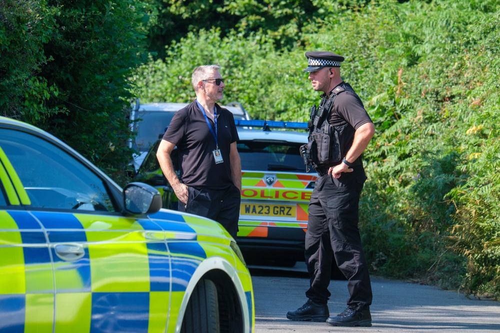 Police outside the house of Ann Widdecombe in Haytor in Dartmoor (Matt Keeble/PA) (PA Wire)