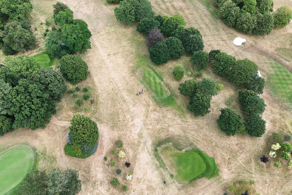 Parched fairways at Wellingborough Golf Club in Northamptonshire (Joe Giddens/PA) (PA Wire)