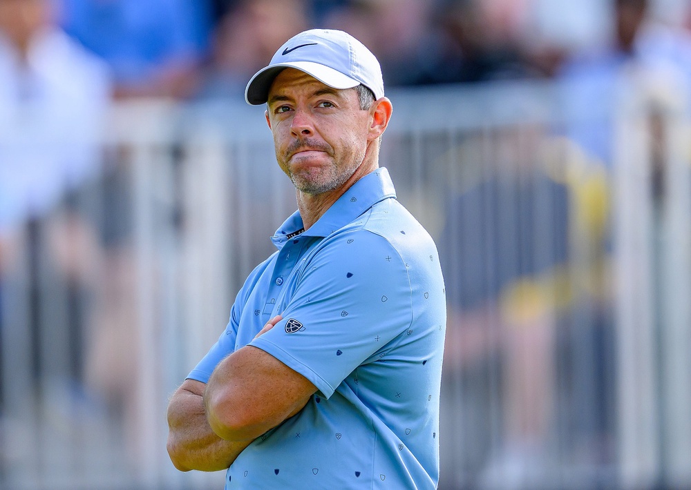 Rory McIlroy on the 15th hole at the Renaissance Club (Malcolm Mackenzie/PA)