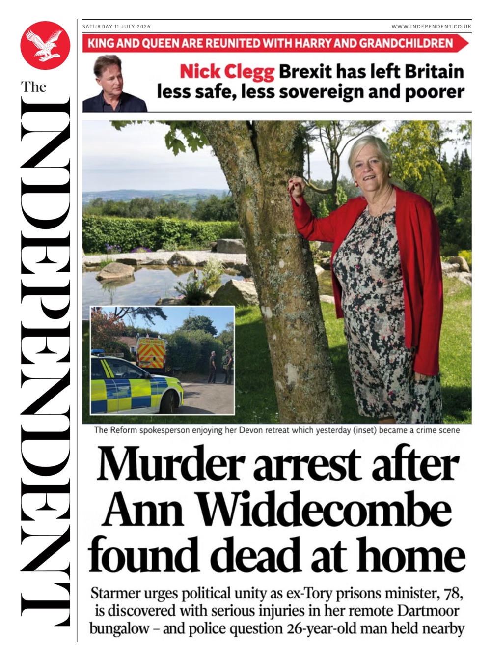 The Independent's front page today (The Independent)