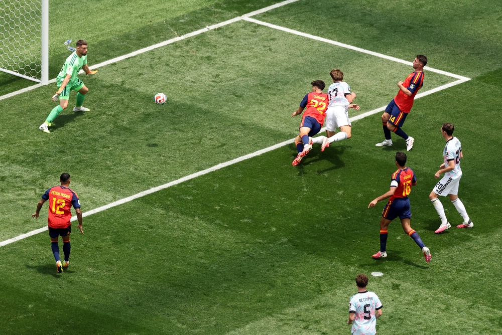 Charles De Ketelaere equalised for Belgium just before half-time (Getty)