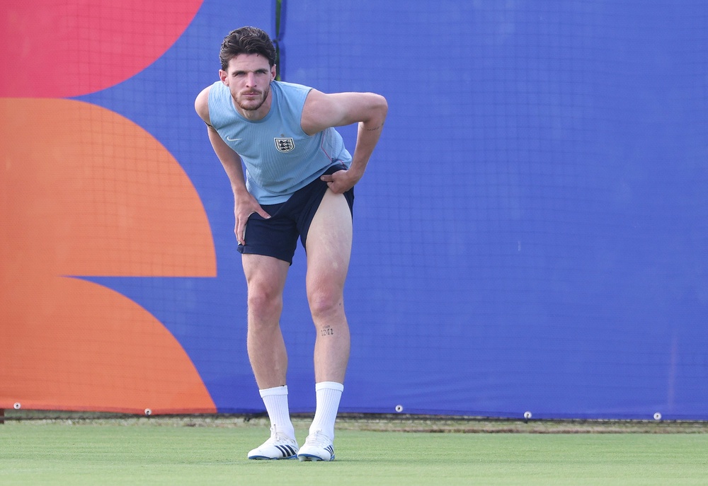 Declan Rice trained for the first time in a couple of days after overcoming a sickness bug (Getty)