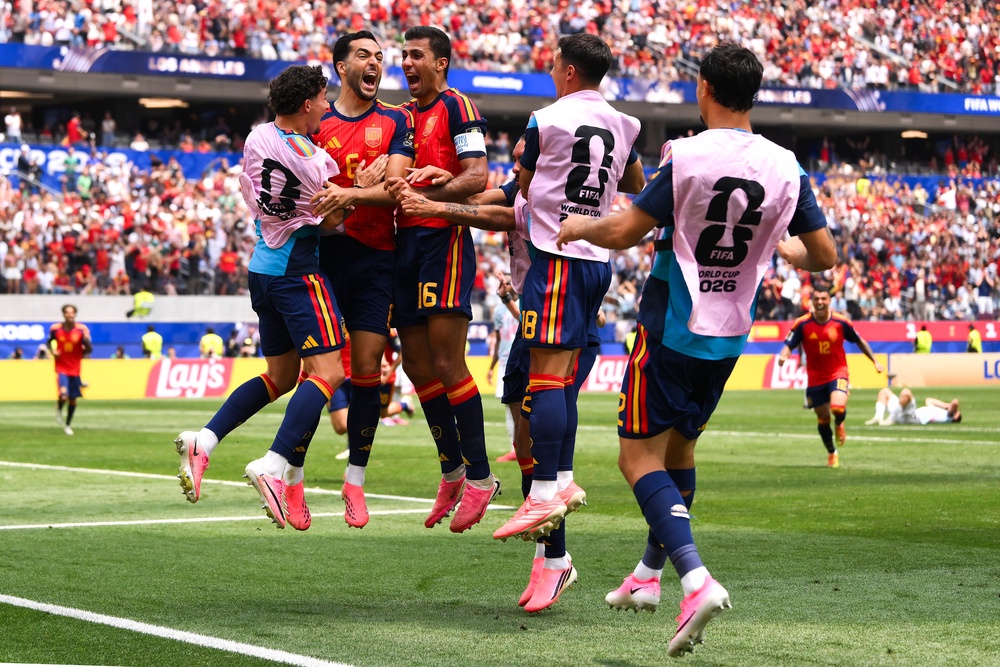 Mikel Merino celebrates his late winner (Getty)